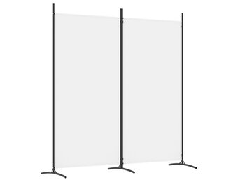 Kamerscherm met 2 panelen, Wit - 33% Korting