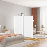 Kamerscherm met 2 panelen, Wit - 33% Korting