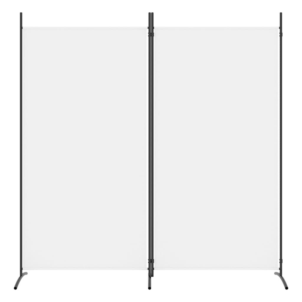 Kamerscherm met 2 panelen, Wit - 33% Korting