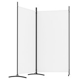 Kamerscherm met 2 panelen, Wit - 33% Korting
