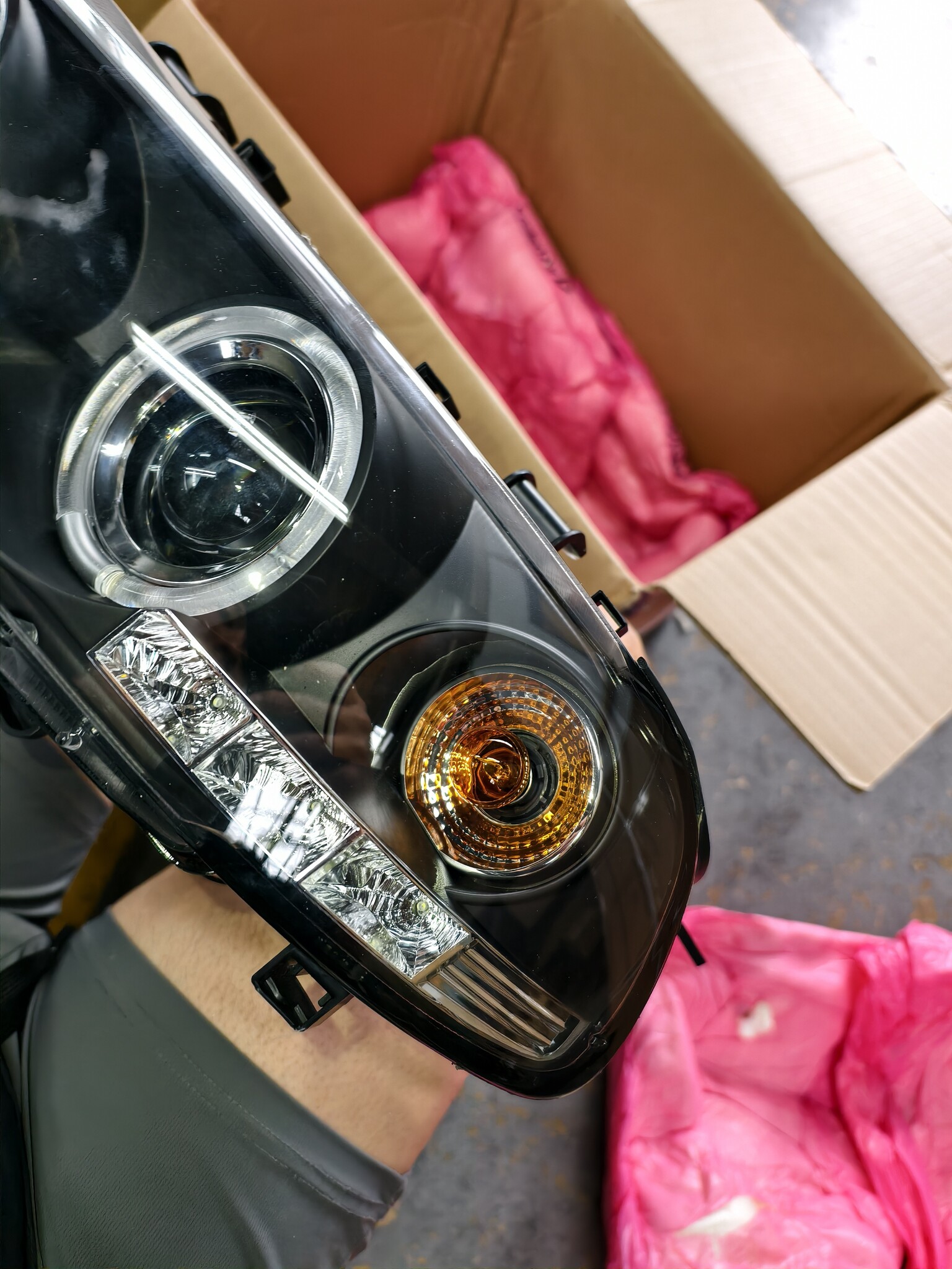 Koplampen BMW E46 04 Coupé/Cabrio Dubbele Halo Velgen Zwart (55% Korting)