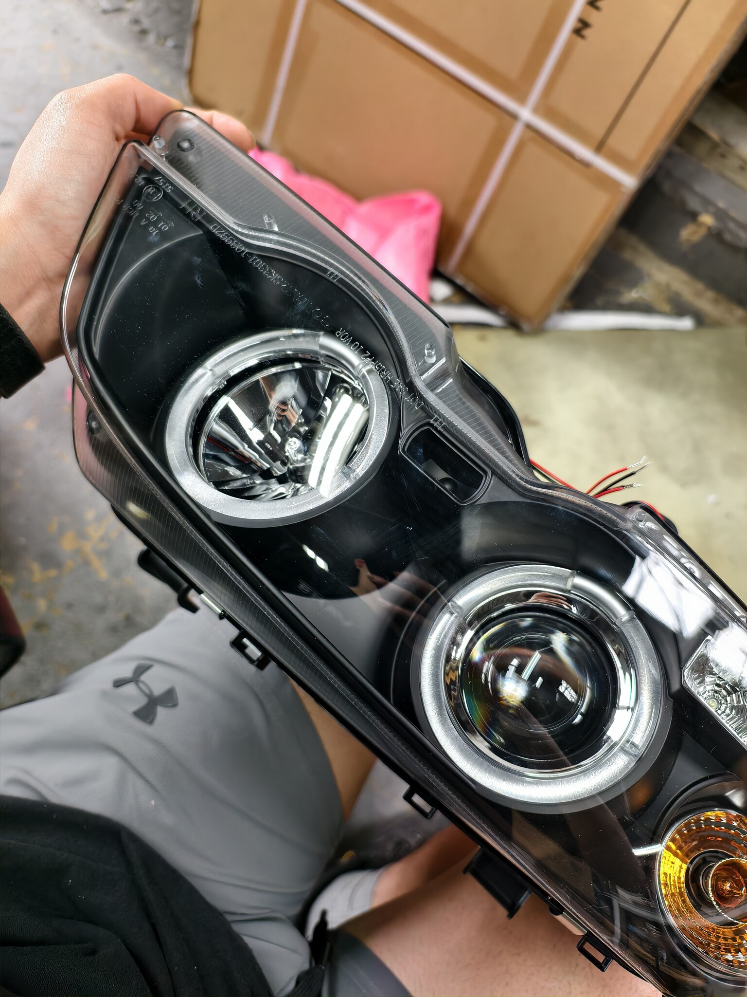 Koplampen BMW E46 04 Coupé/Cabrio Dubbele Halo Velgen Zwart (55% Korting)