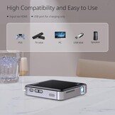 YOTON Y200 Mini DLP Projector - Draagbare Beamer met Accu - Wit