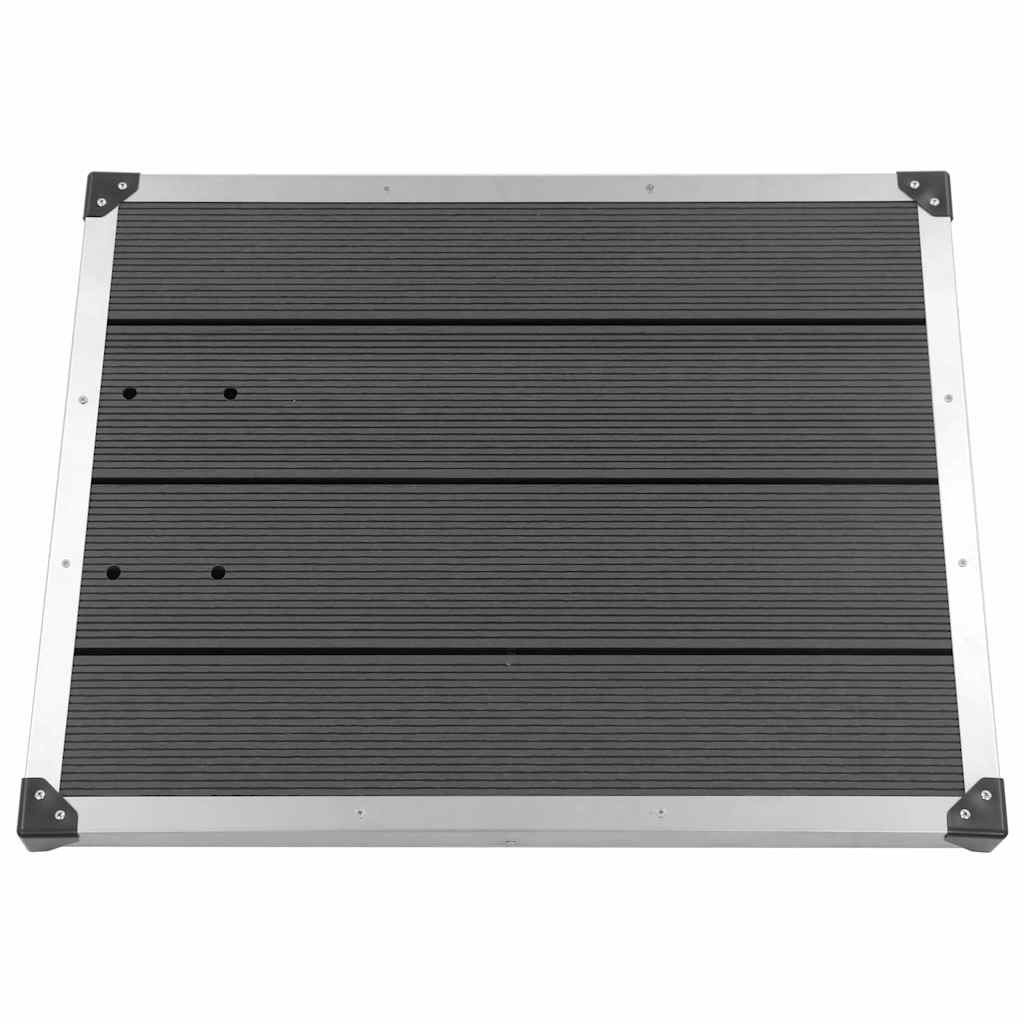 vidaXL Buitendouchebak Roestvrij Staal Grijs 80x62 cm - 59% Korting