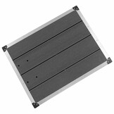 vidaXL Buitendouchebak Roestvrij Staal Grijs 80x62 cm - 59% Korting