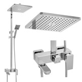 Doucheset Chroom met Badkraan & Regendouche - 35% Korting