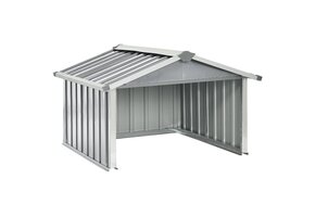 Robotmaaier Overkapping Grijs Staal 92x97x63 cm - 58% Korting