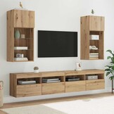 Wand TV-kast set Artisan Eiken 2 stuks - 54% Korting