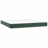 vidaXL Pocketveringmatras medium 180x200x20 cm fluweel donkergroen