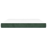 vidaXL Pocketveringmatras medium 180x200x20 cm fluweel donkergroen