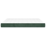 vidaXL Pocketveringmatras medium 180x200x20 cm fluweel donkergroen