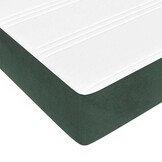 vidaXL Pocketveringmatras medium 180x200x20 cm fluweel donkergroen