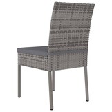 vidaXL Tuinstoelen 4 st poly rattan grijs
