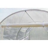 Tuinkas 4,5x2x2 meter wit - met 6 klamboe ramen - 9m2