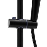 Zwarte doucheset - ø 25 cm - thermostaatkraan & handdouche