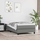 vidaXL Pocketveringmatras medium 100x200x20 cm stof donkergrijs