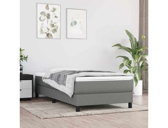 vidaXL Pocketveringmatras medium 100x200x20 cm stof donkergrijs