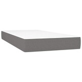 vidaXL Pocketveringmatras medium 100x200x20 cm stof donkergrijs