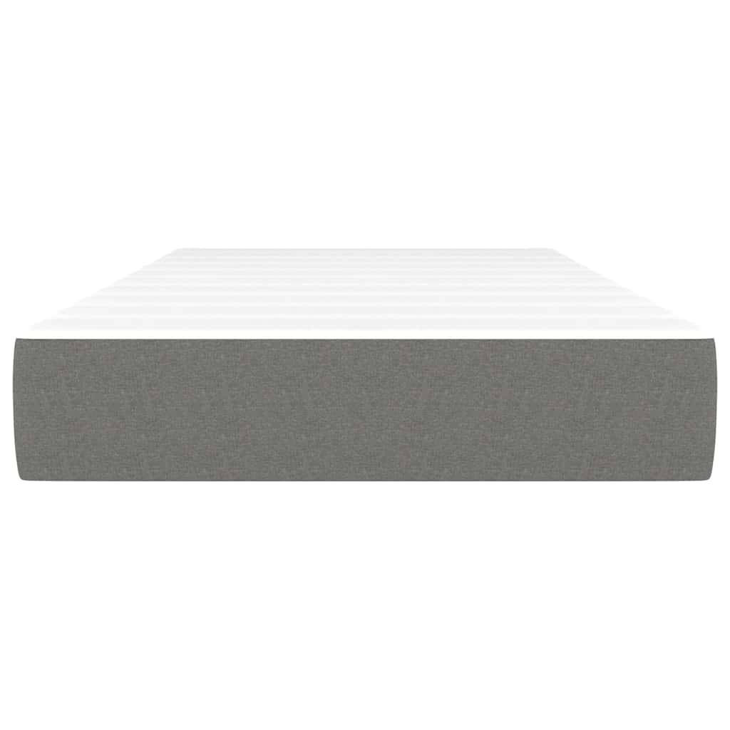 vidaXL Pocketveringmatras medium 100x200x20 cm stof donkergrijs