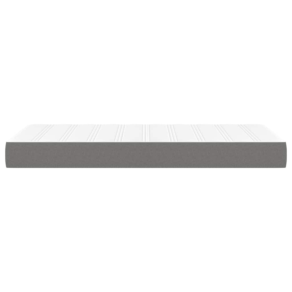 vidaXL Pocketveringmatras medium 100x200x20 cm stof donkergrijs