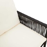 vidaXL Tuinbarkrukken met kussens 2 st poly rattan zwart