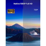 OmniStar L80 Projector met WiFi en Bluetooth, 1500 ANSI lumen Native 1080P Video Projector met 4K-ondersteuning, Auto Focus/Keystone, 2x15W Speakers, 200" Display, Compatibel met iOS/Android/TV Stick