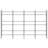 vidaXL Opbergrek voor 12 kratten 190x33x116 cm staal zilverkleurig