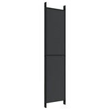 vidaXL Kamerscherm met 5 panelen 250x220 cm stof zwart