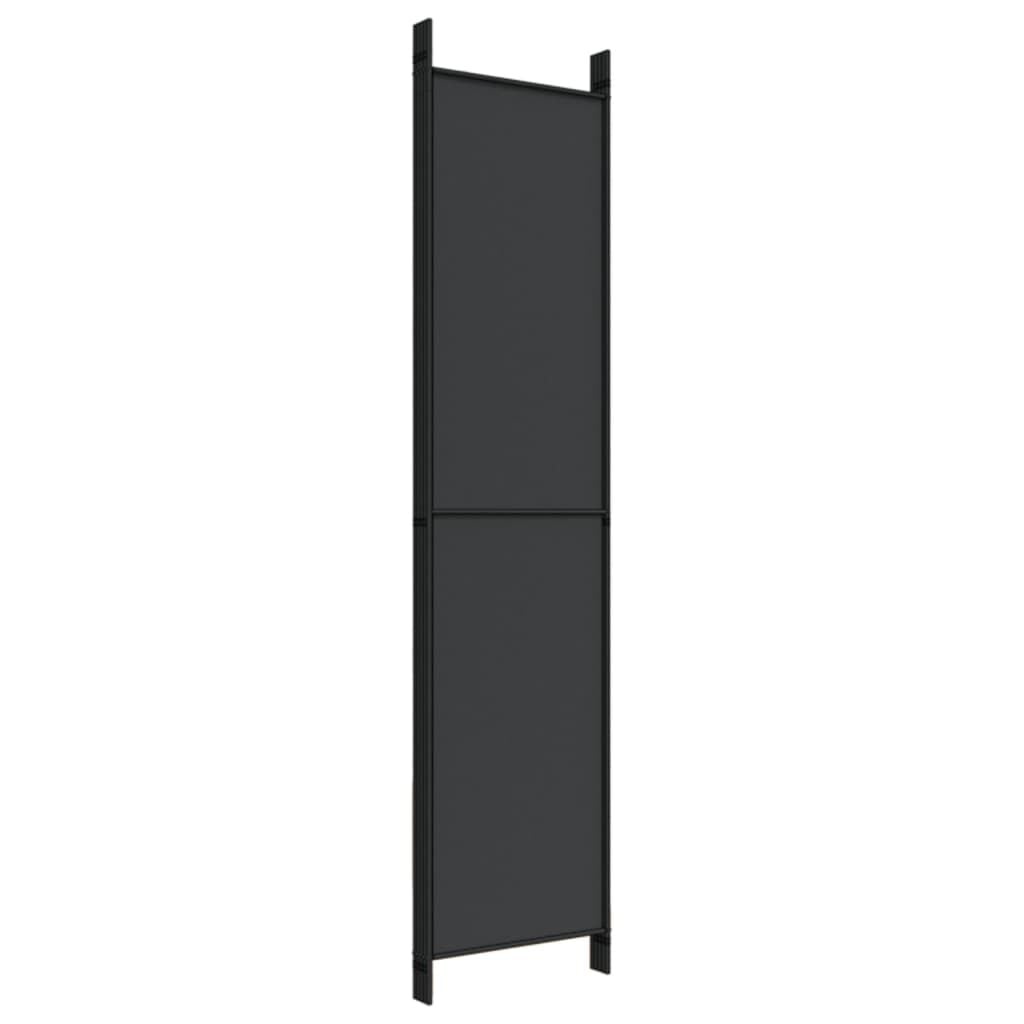 vidaXL Kamerscherm met 5 panelen 250x220 cm stof zwart