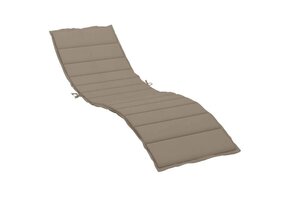 VidaXL Ligbedkussen 200x70x3 cm Oxford Stof Taupe - 40% Korting