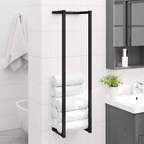 vidaXL Handdoekenrek 25x20x95 cm ijzer zwart