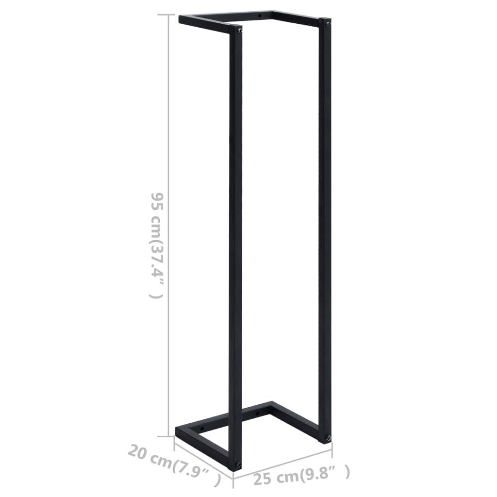 vidaXL Handdoekenrek 25x20x95 cm ijzer zwart