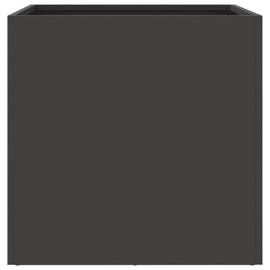 vidaXL Plantenbakken 2 st 49x47x46 cm staal zwart