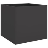 vidaXL Plantenbakken 2 st 49x47x46 cm staal zwart