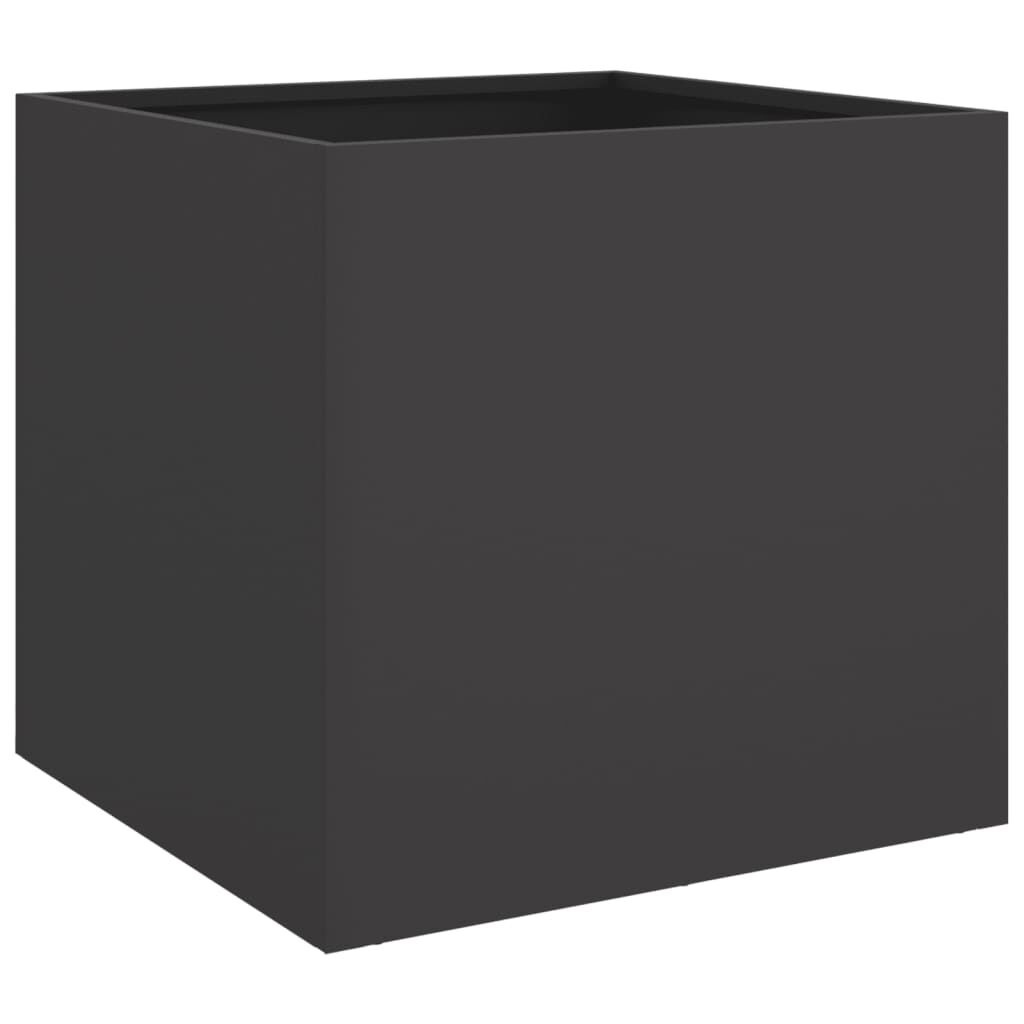 vidaXL Plantenbakken 2 st 49x47x46 cm staal zwart
