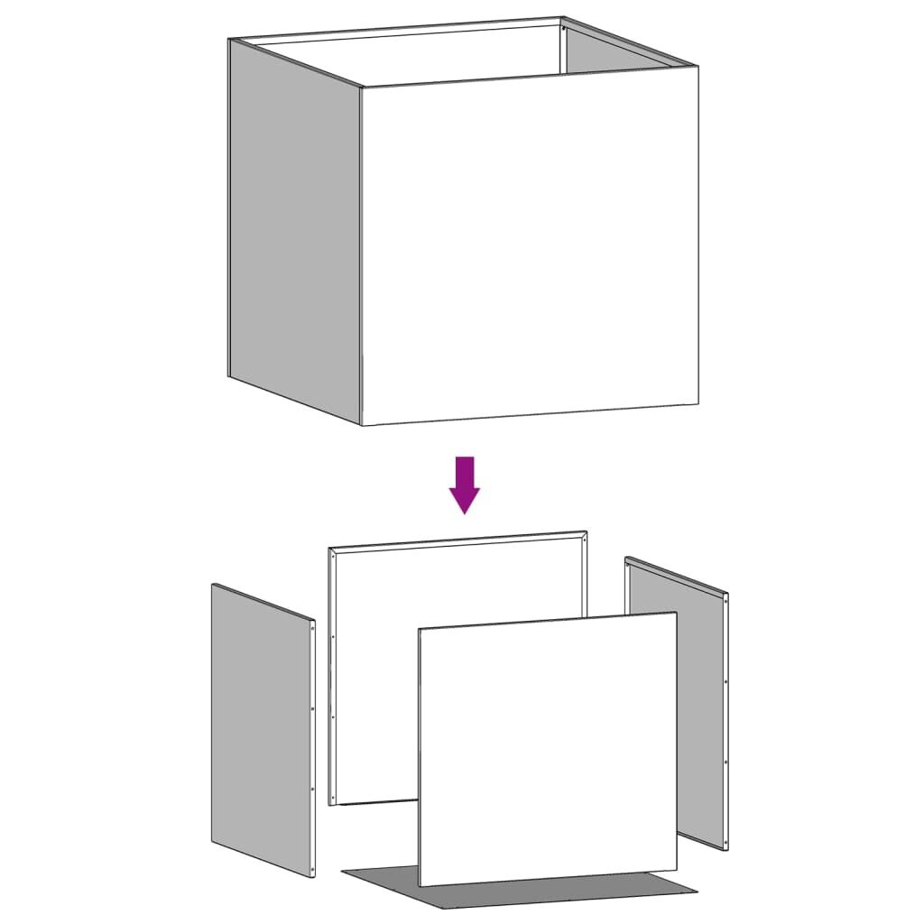 vidaXL Plantenbakken Staal Zwart 49x47x46 cm (2 stuks) - 34% Korting!