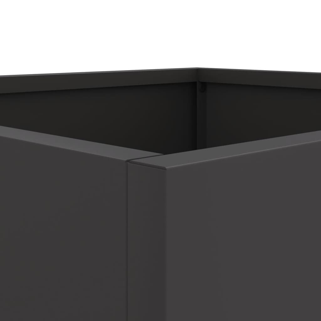 vidaXL Plantenbakken 2 st 49x47x46 cm staal zwart