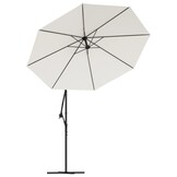 vidaXL Vervangingsdoek voor zweefparasol 300 cm zandwit
