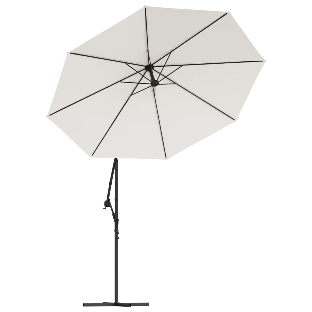 vidaXL Vervangingsdoek voor zweefparasol 300 cm zandwit