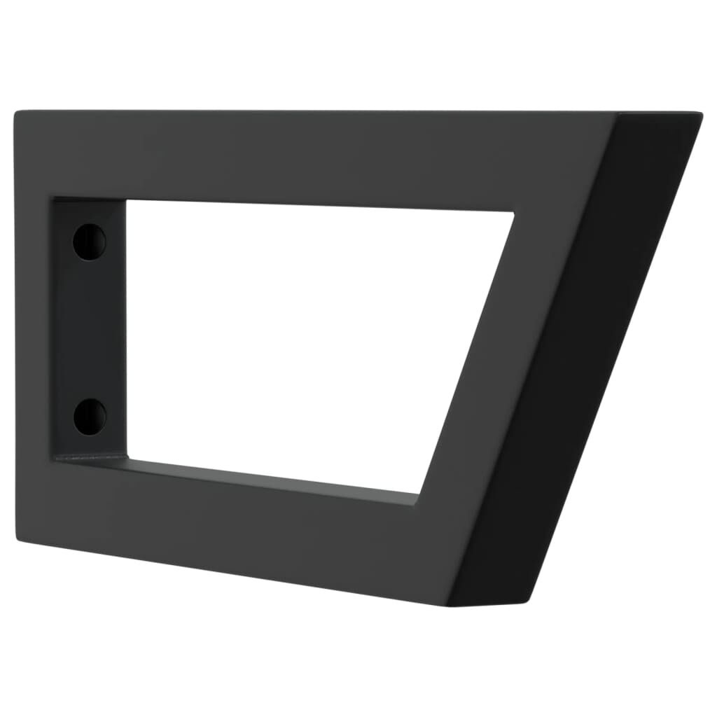 vidaXL Wandbeugels voor wasbak 2 st trapezium staal zwart