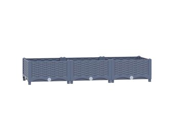 vidaXL Plantenbak verhoogd 120x40x23 cm polypropyleen