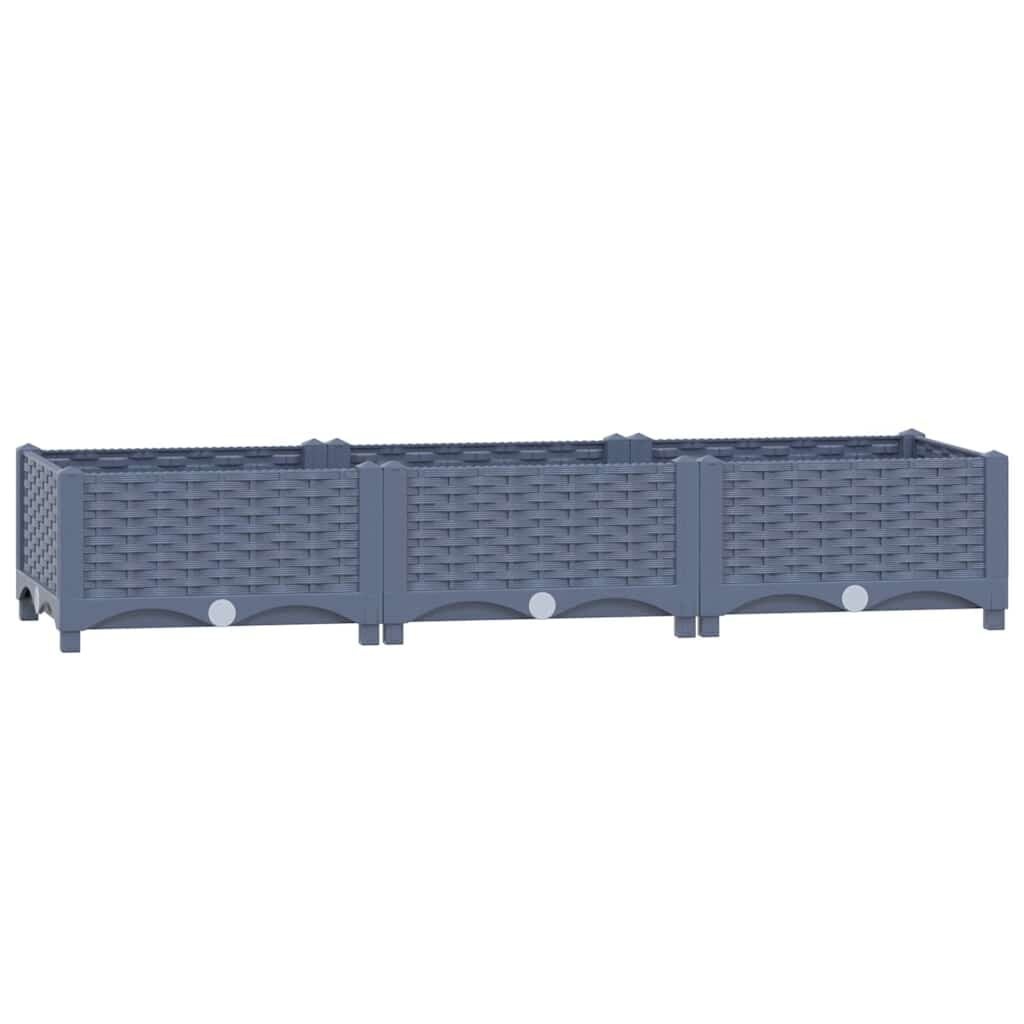 vidaXL Plantenbak verhoogd 120x40x23 cm polypropyleen