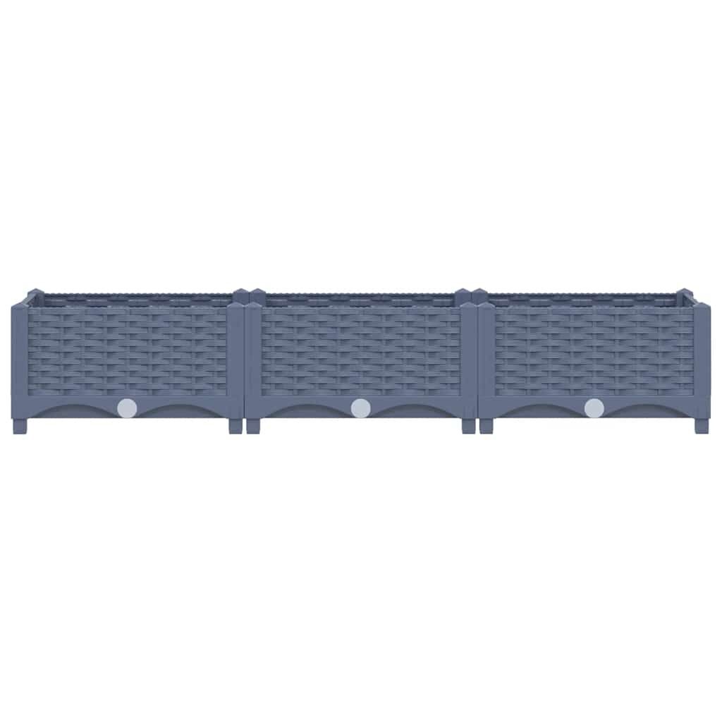 vidaXL Plantenbak verhoogd 120x40x23 cm polypropyleen