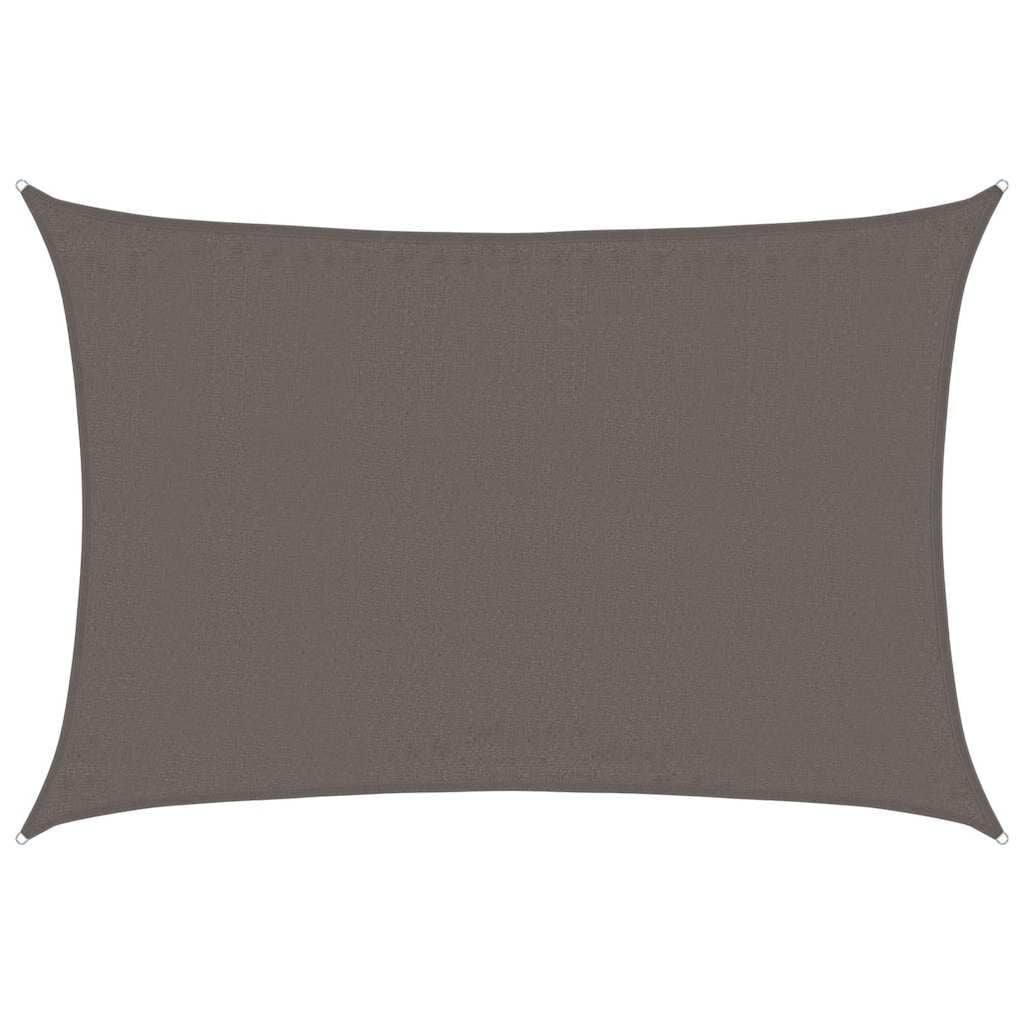 vidaXL Zonnezeil 160 g/m² 3,5x4,5 m HDPE antracietkleurig