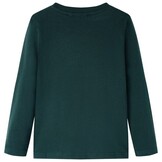 Kindershirt met lange mouwen 116 donkergroen