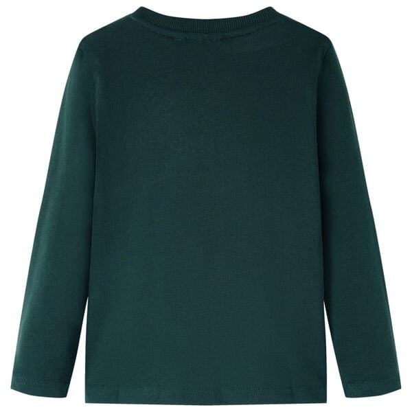 Kindershirt met lange mouwen 116 donkergroen