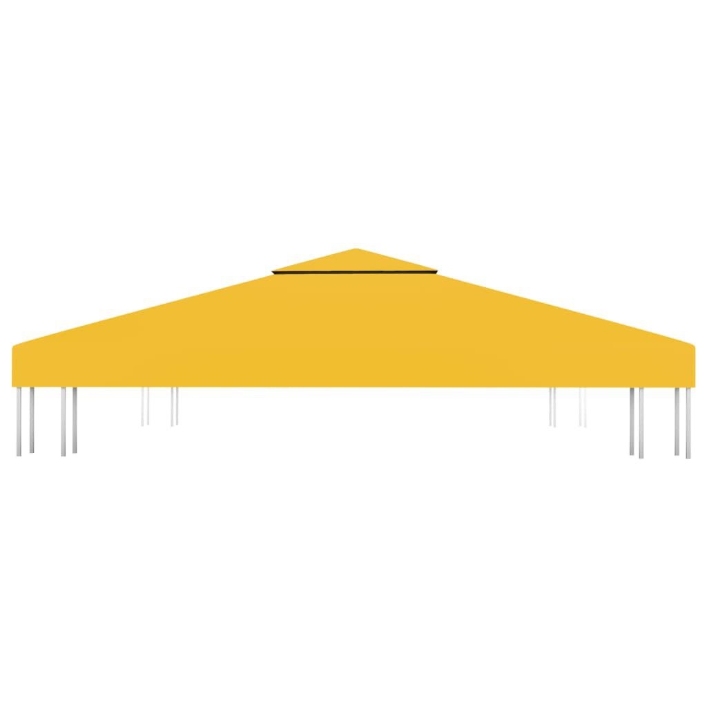 vidaXL Prieeldak 2-laags 310 g/m² 3x3 m geel