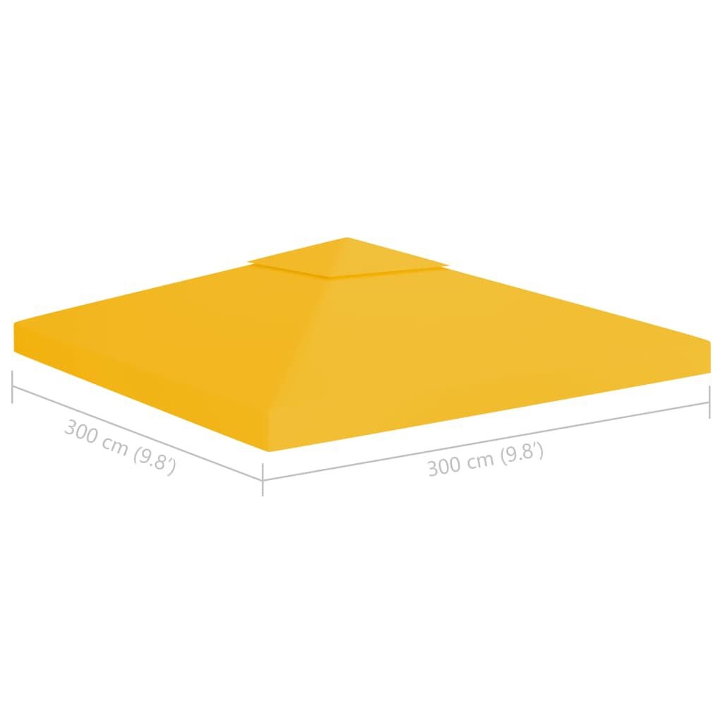 vidaXL Prieeldak 2-laags 310 g/m² 3x3 m geel