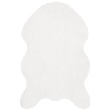 vidaXL Antislip vloerkleed van imitatie konijnenbont OLITE Wit