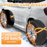 Textiele Sneeuwsokken Set van 2 Universeel voor Auto SUV Minivan | Duurzaam 3D-weefsel | Alternatief voor sneeuwkettingen | Grip op sneeuw en ijs